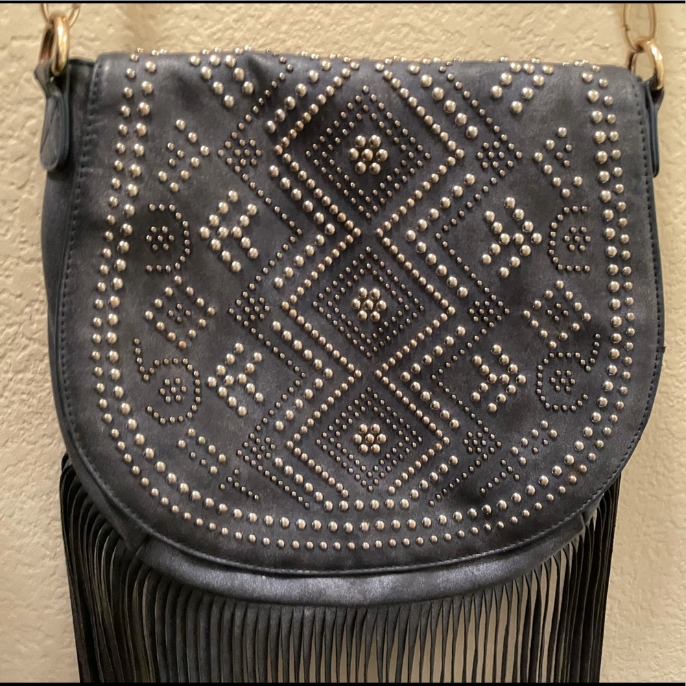 Boho Vintage Sequence Leather Purse